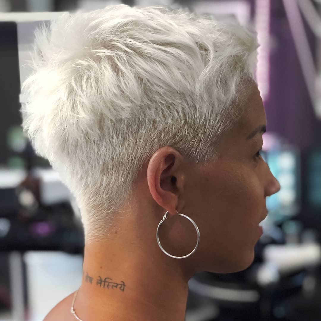 Pixie rasato bianco - Instagram: @pixie_virginilia