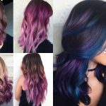 Capelli viola e rosa sfumati