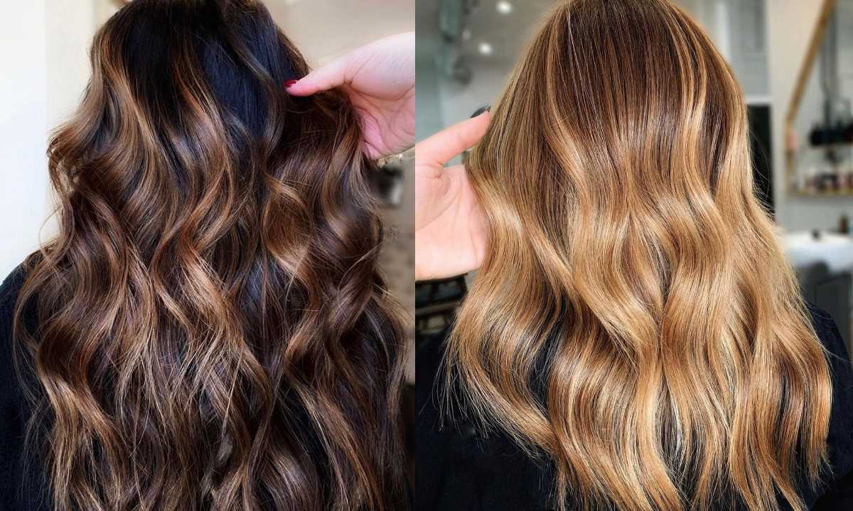 balayage biondo freddo su castano