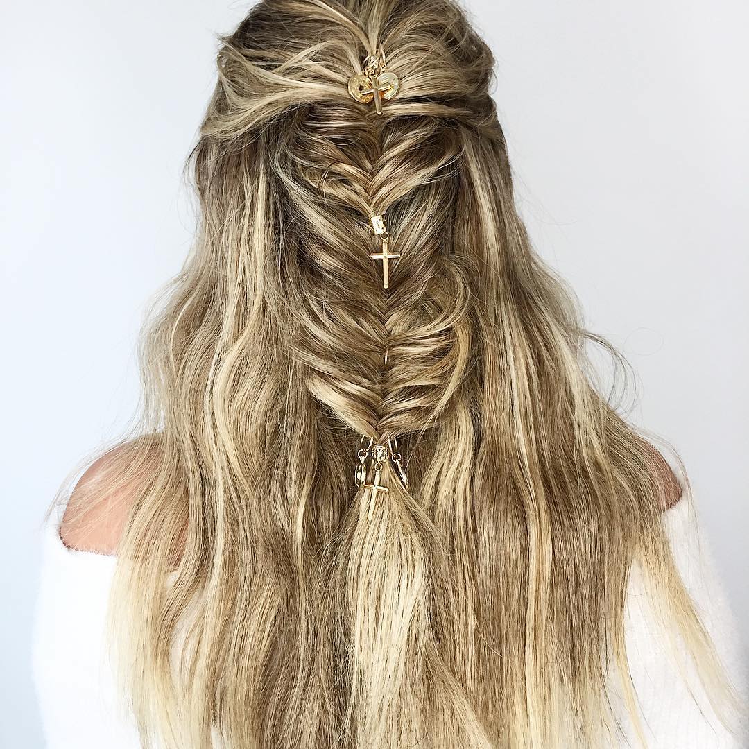Treccia spina di grano capelli lunghi - Instagram: @therighthairstyles