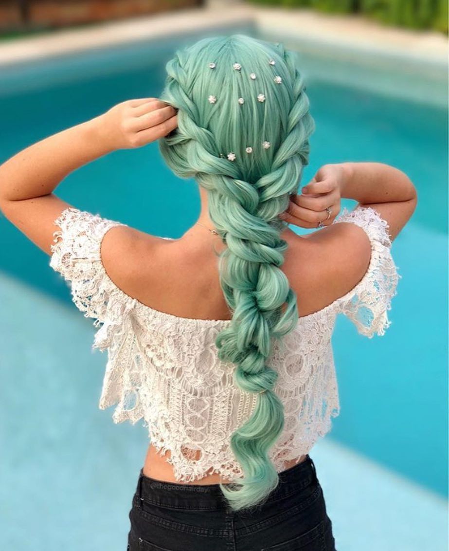 Treccia verde - Instagram: @thegoodhairday